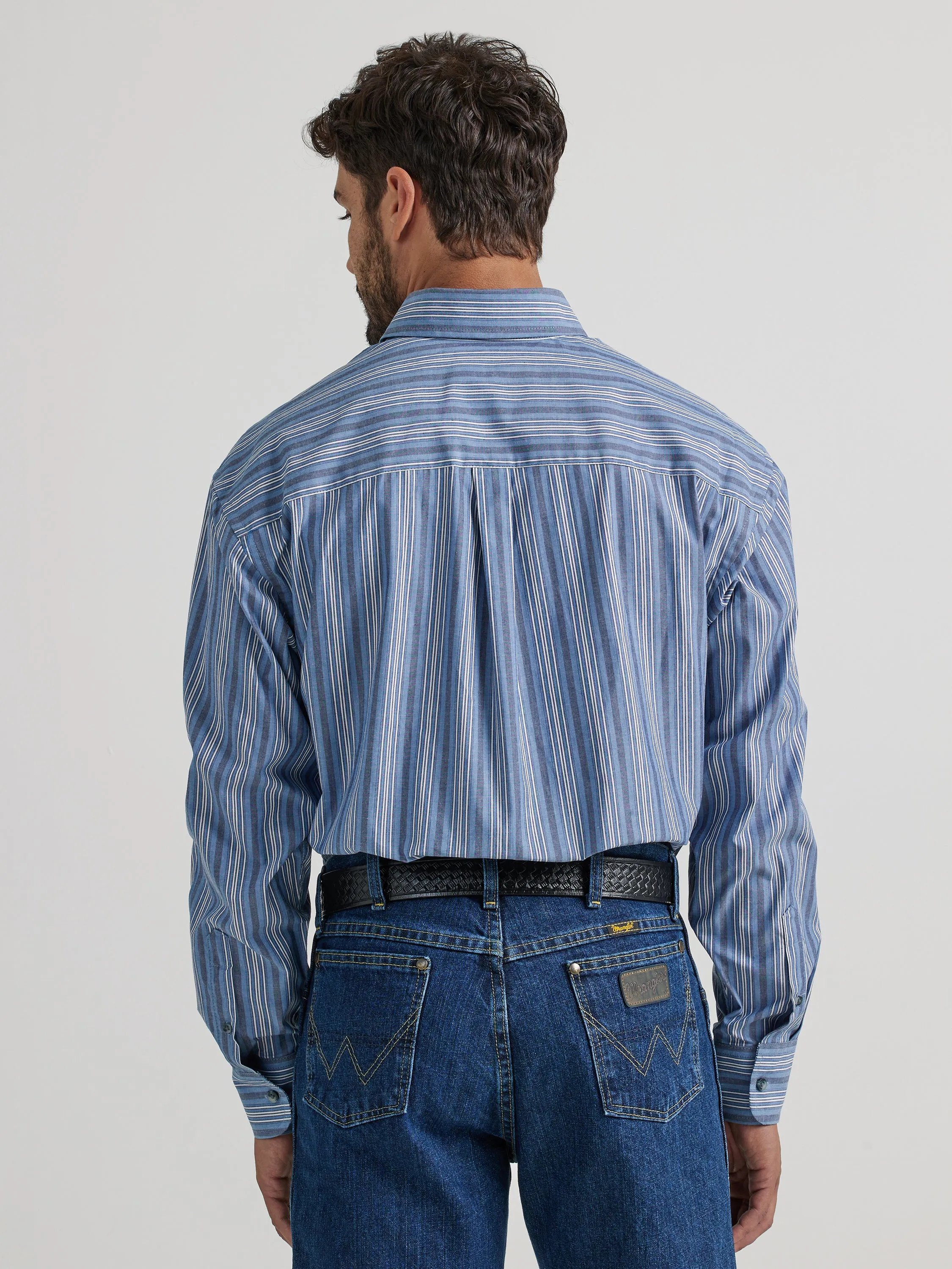 Wrangler Men's George Strait One Pocket Long Sleeve Shirt